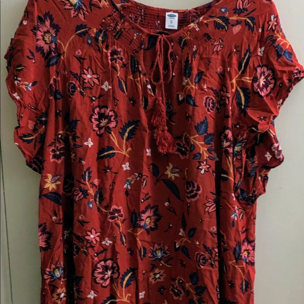 Old Navy XL Women’s Floral S/S Tassel Dress